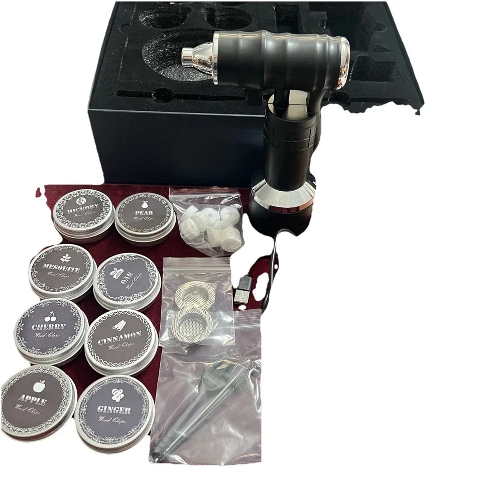 CIKSMO Electric Cocktail Smoker Kit Complete All Canasters Full. For all alcohol